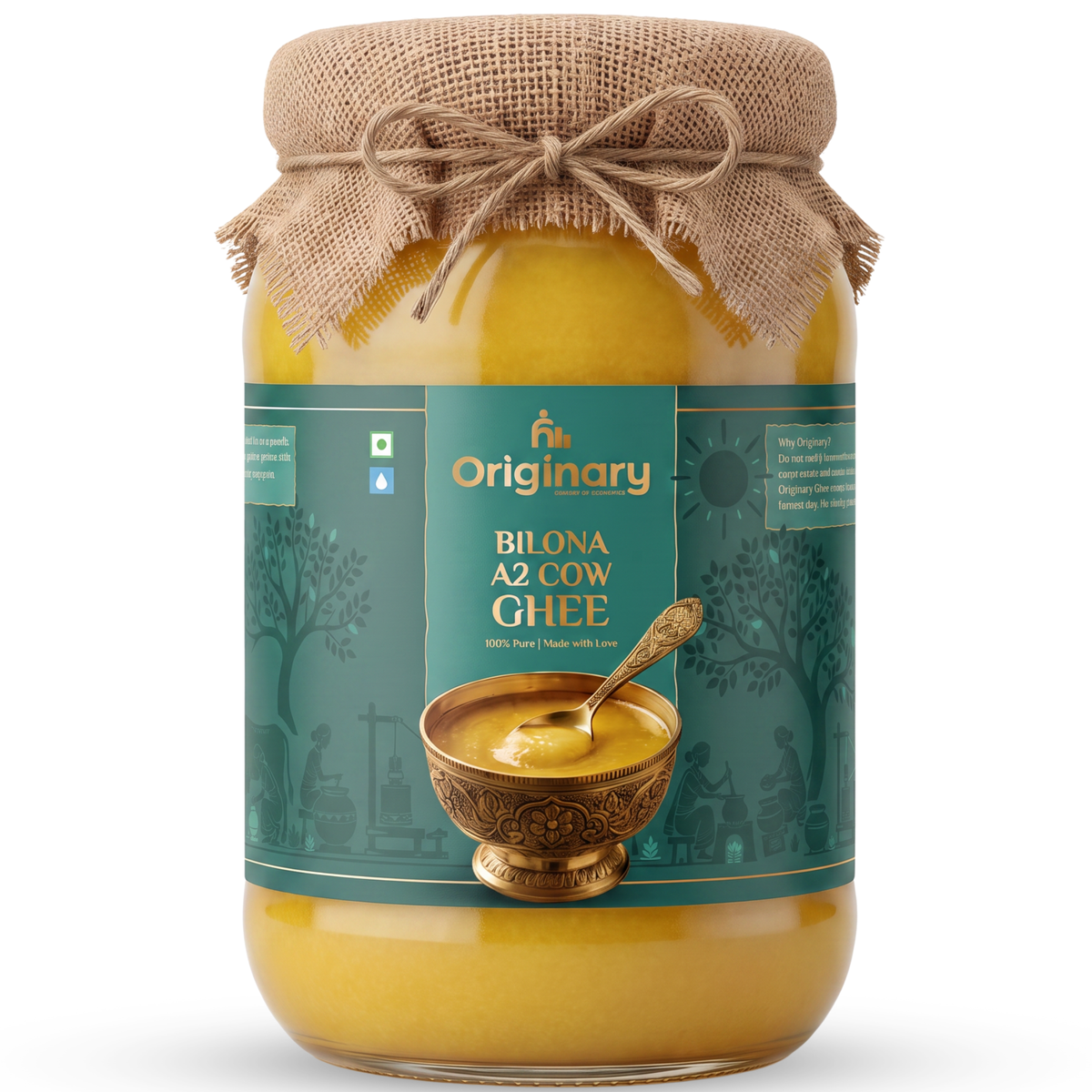A2 Daanedar Bilona Ghee from Kankrej Cows - Originary