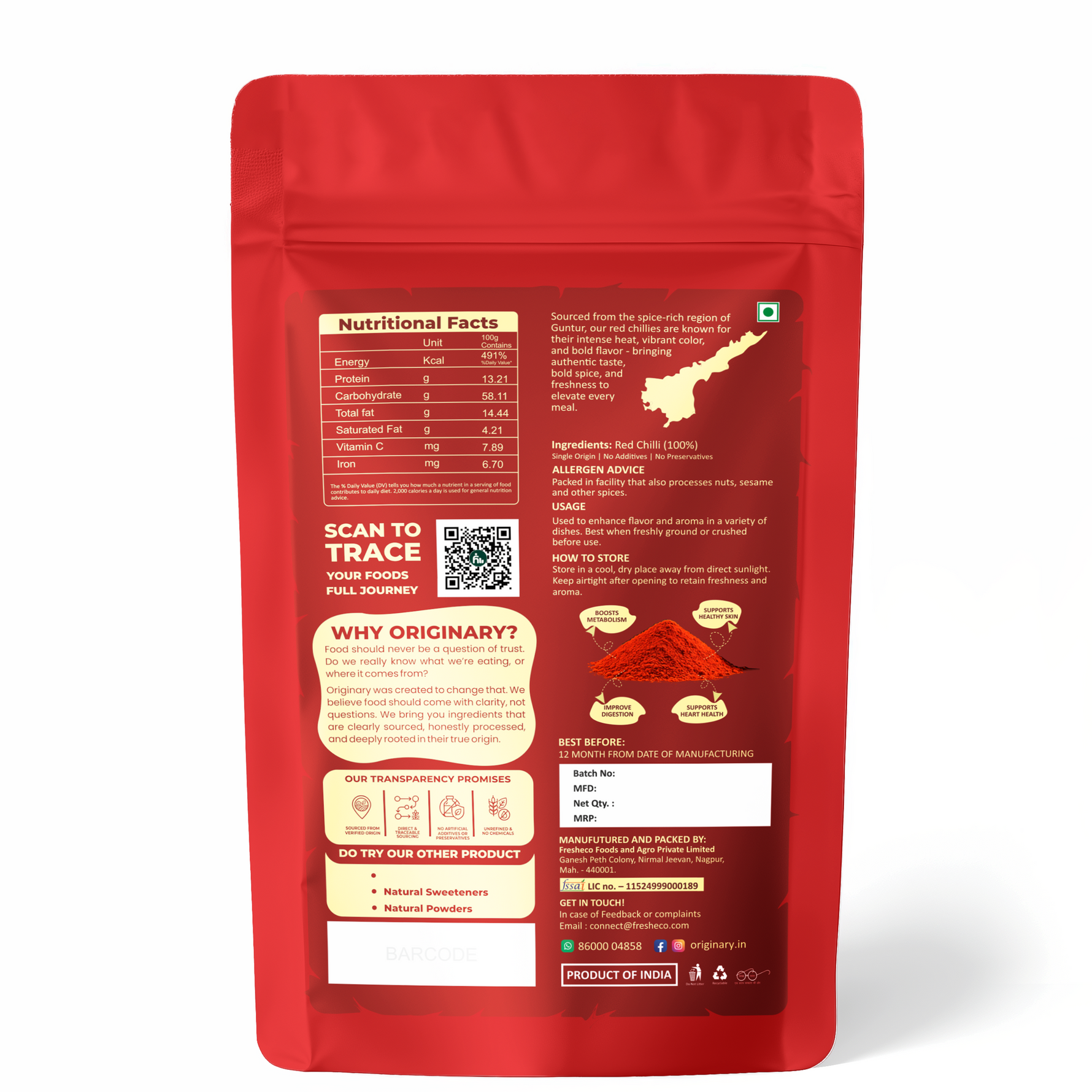 Guntur Red Chilli Powder